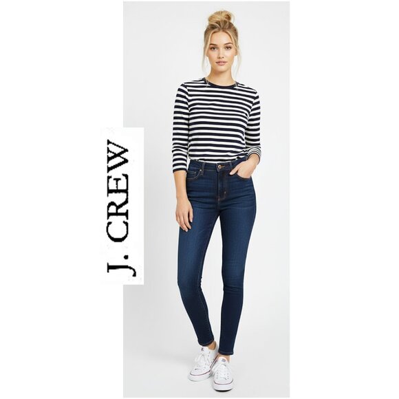 J. CREW - Lookout high rise skinny dark wash blue jeans - Picture 1 of 11